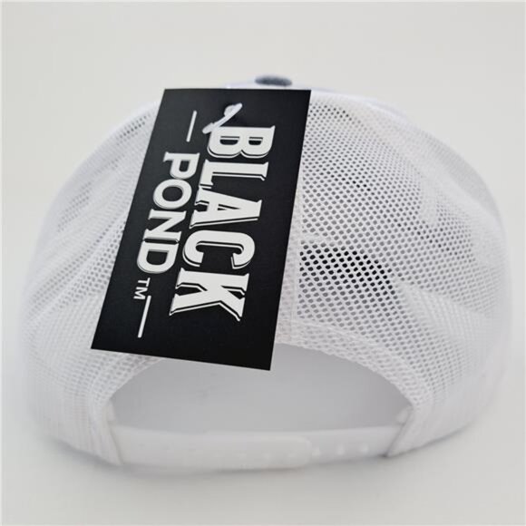 Retro Outdoors Black Pond Grouper Fishing Patch Mesh Snapback Richardson 112 Cap - Picture 4 of 4